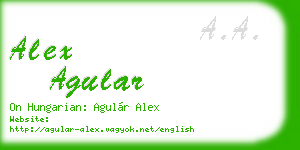 alex agular business card