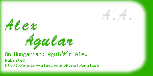 alex agular business card